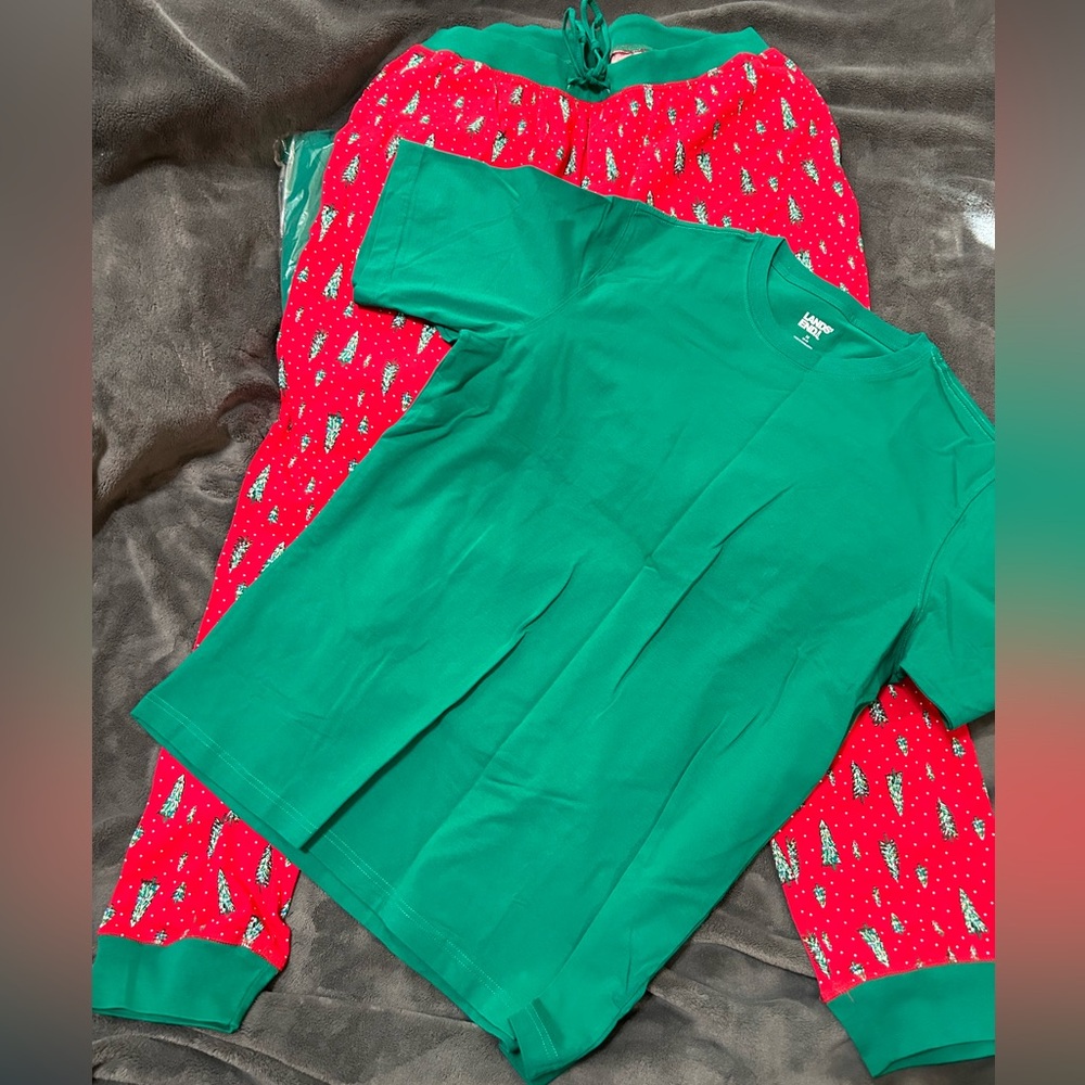 Lands End Men’s Christmas/Holiday Tree Pajama Pants & Top Pick Size Brand New